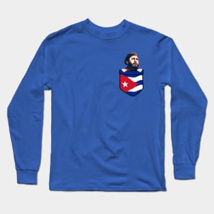 Fidel Castro Cuba Chest Pocket Long Sleeve T-Shirt